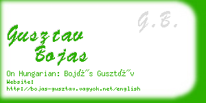 gusztav bojas business card